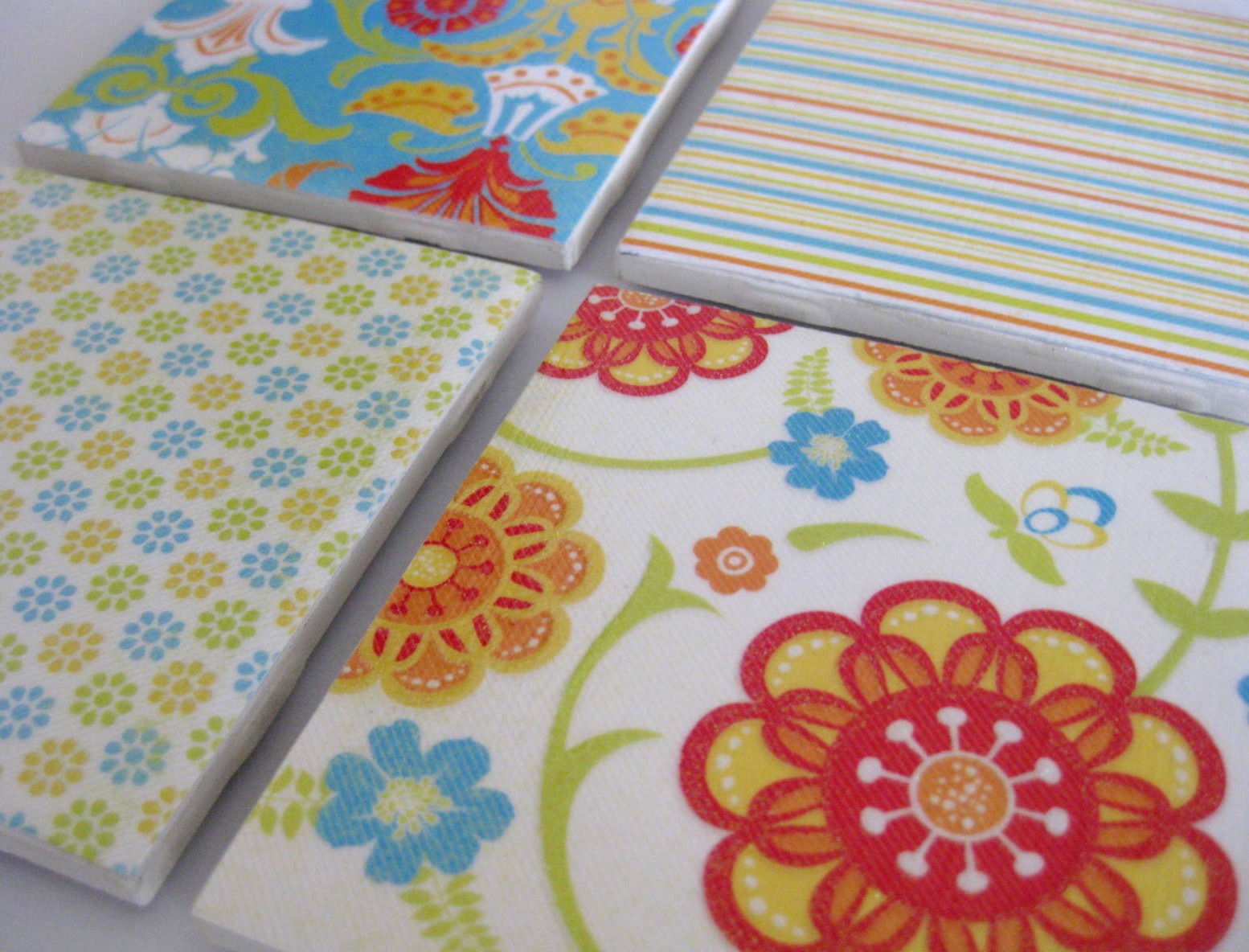 19Eighty Expressions Mod Podge Tile Coasters