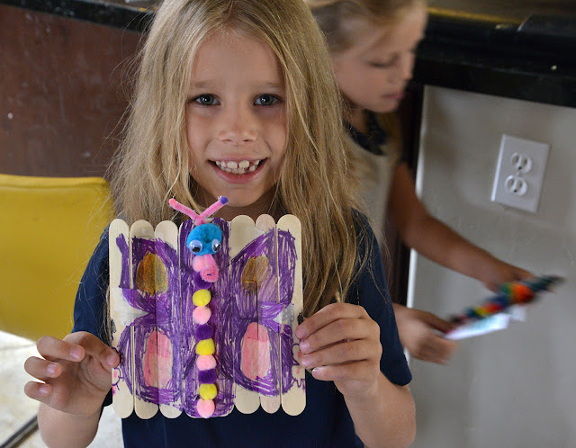 A school of fish: Caterpillar to Butterfly Metamorphosis Craft