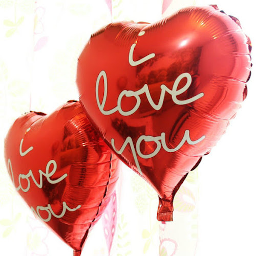 Balon Foil Hati Motif I LOVE YOU / Balon Foil I LOVE YOU (04)