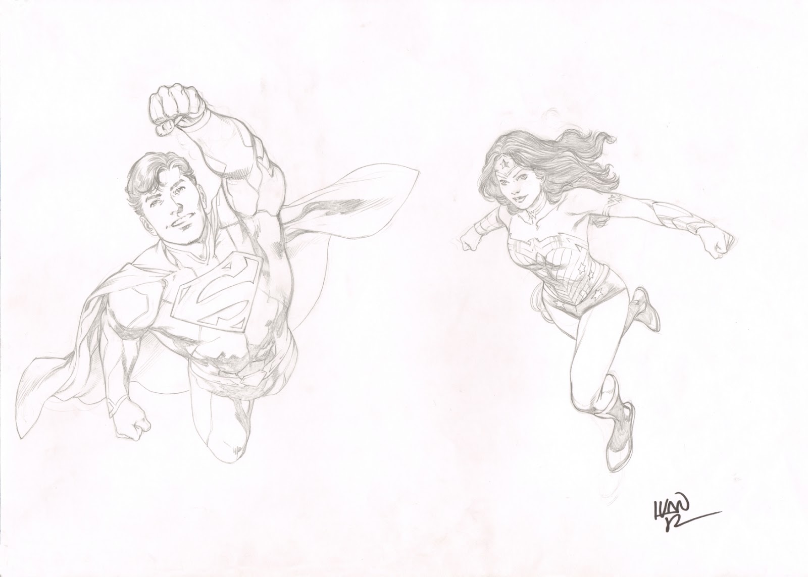 SUPERMAN/ WONDER WOMAN Superman and Wonder Woman New 52 Illustrations