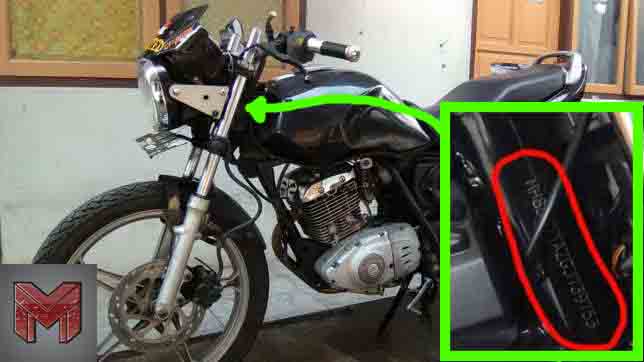 Letak Nomer Mesin dan Nomer Rangka Suzuki Thunder 125