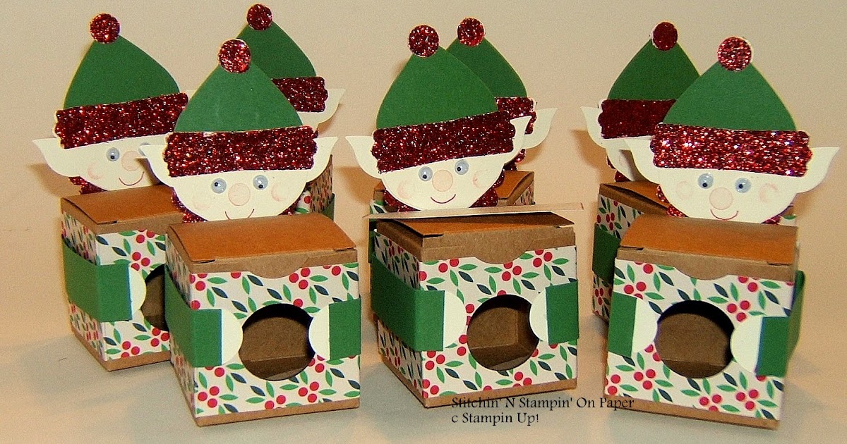Stitchin' n Stampin' on Paper: Elf Kiss Boxes