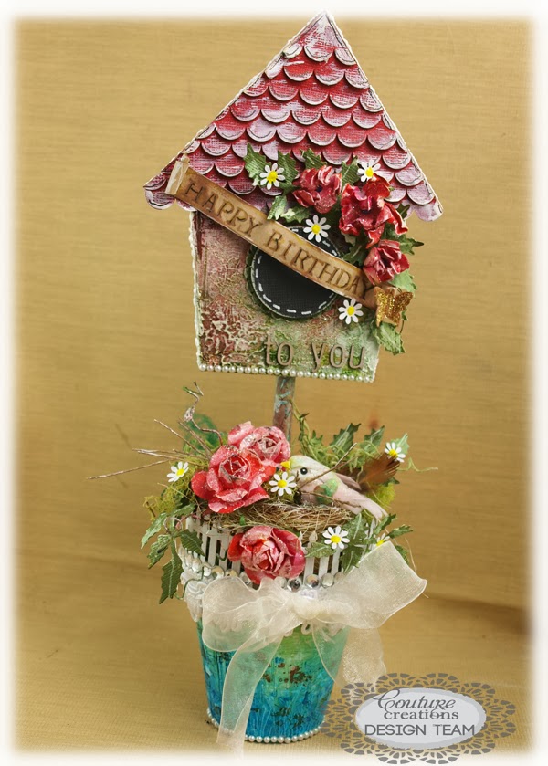 Birthday Bird House by Sue Smyth Couture Creations