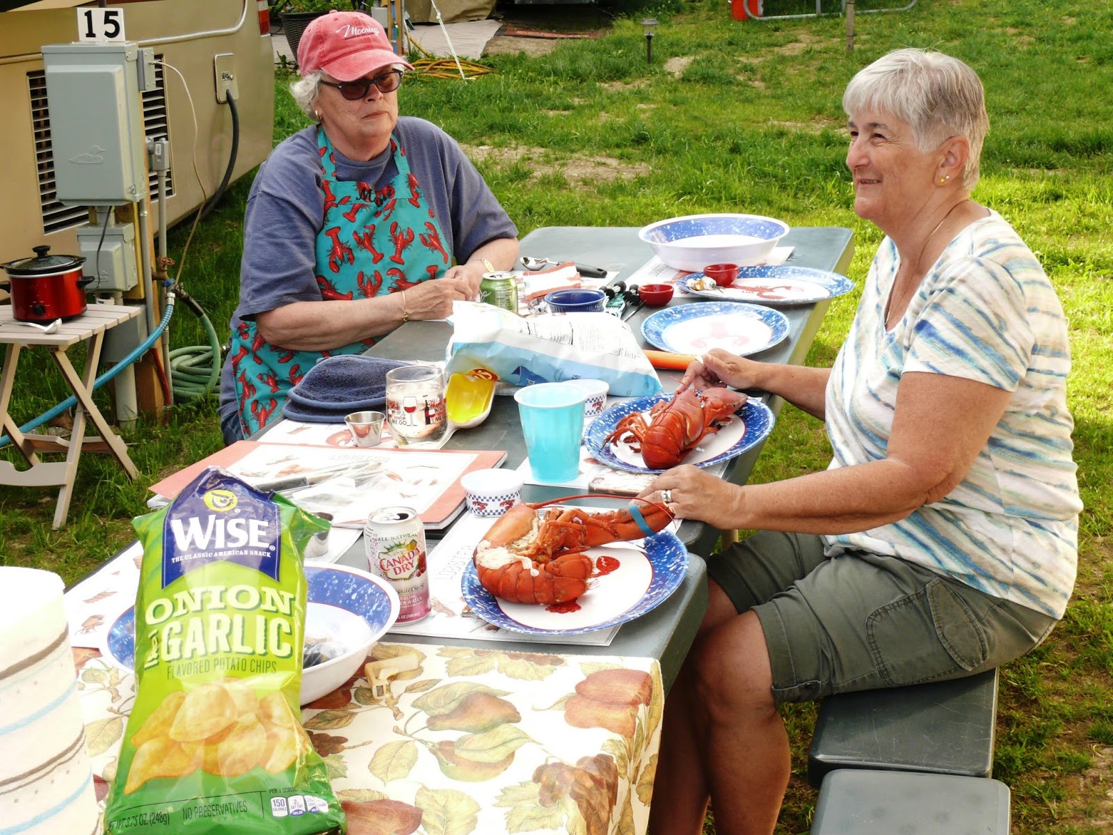 Travels and Discoveries First Lobster Feed