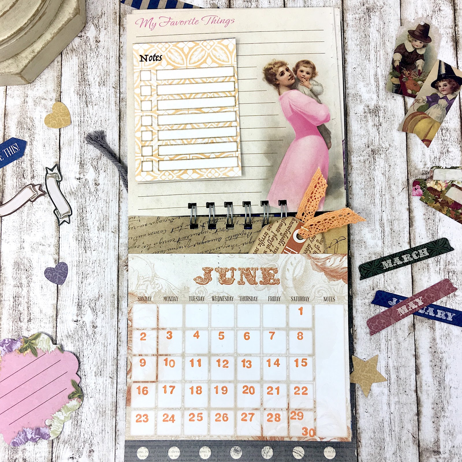 BoBunny DIY 2019 Calendar with Angela