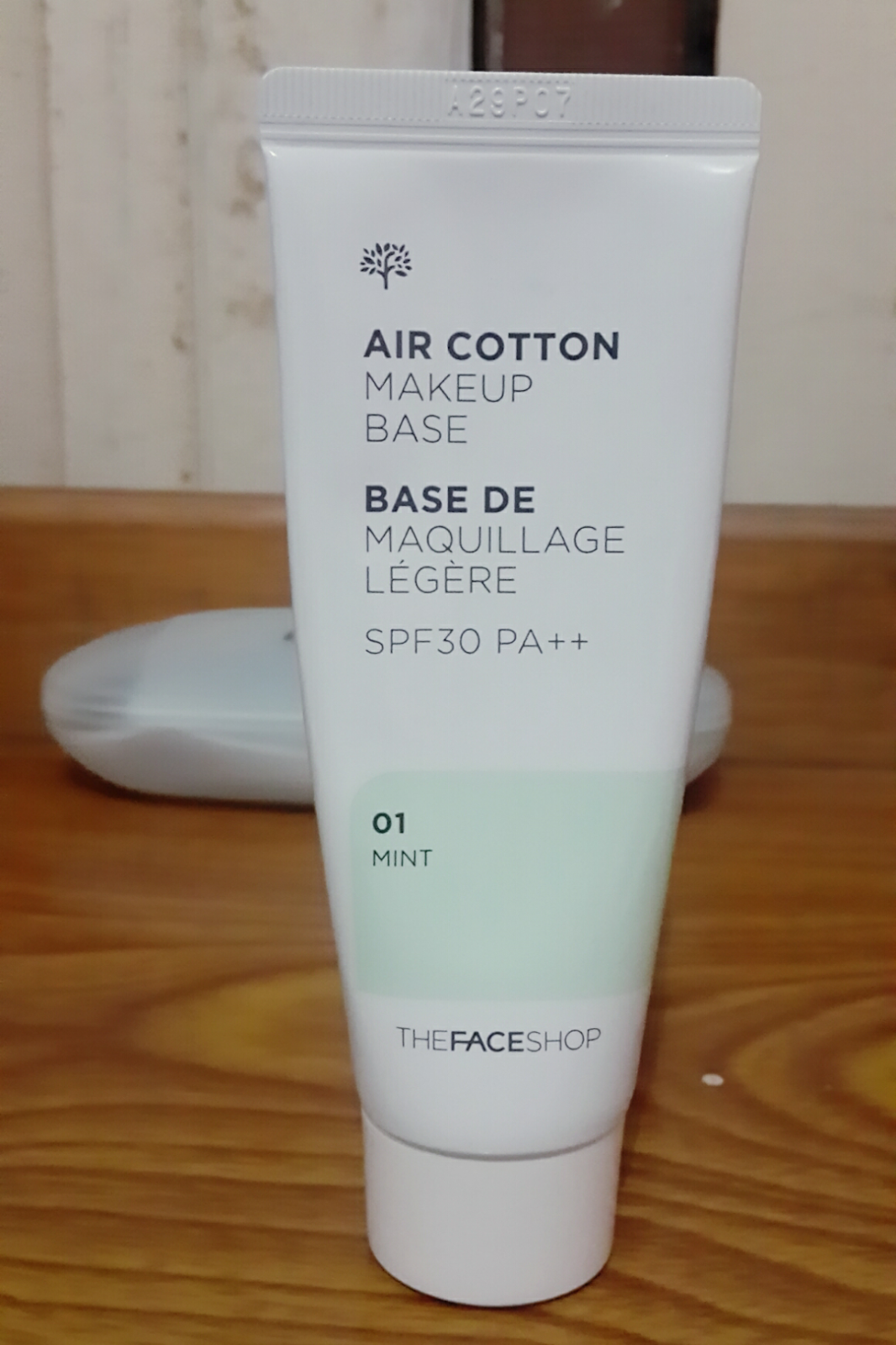 REVIEW] THE FACE SHOP AIR COTTON MAKE UP BASE SPF30 PA++ 01 MINT