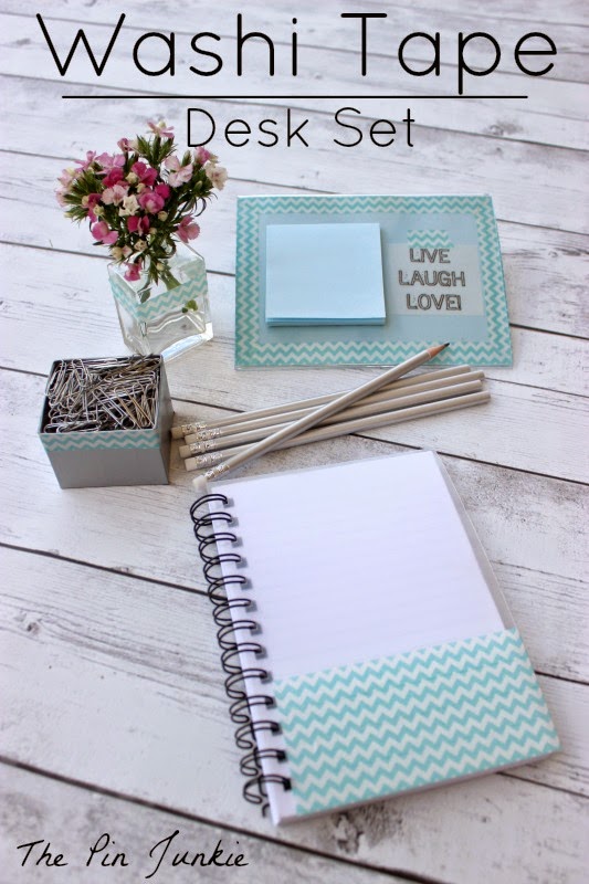 DIY Washi Tape Notebooks and Pencils