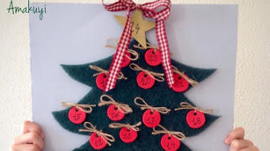 Calendario de Adviento con Materiales Reciclados