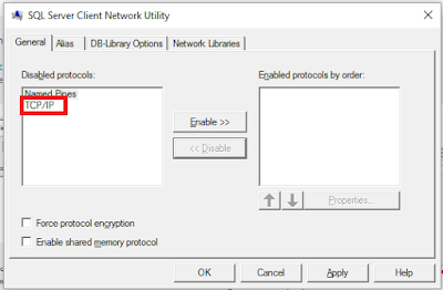 disable tcp ip protocols