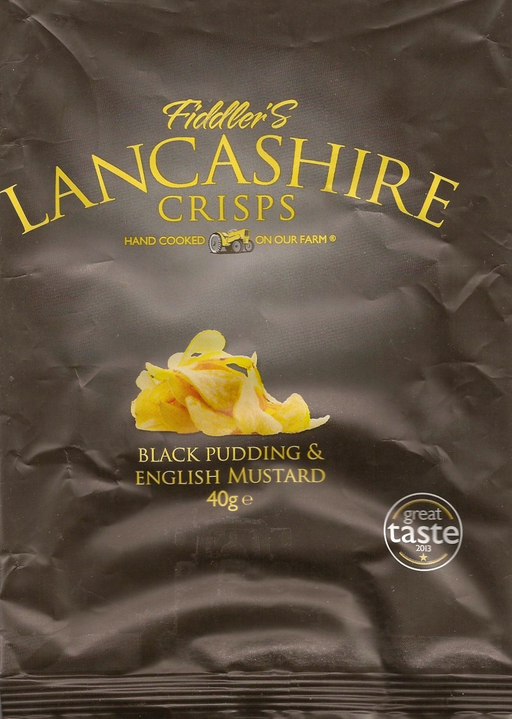 Cheeseburger Crisps & Other Stories Fiddler's Lancashire Crisps Black