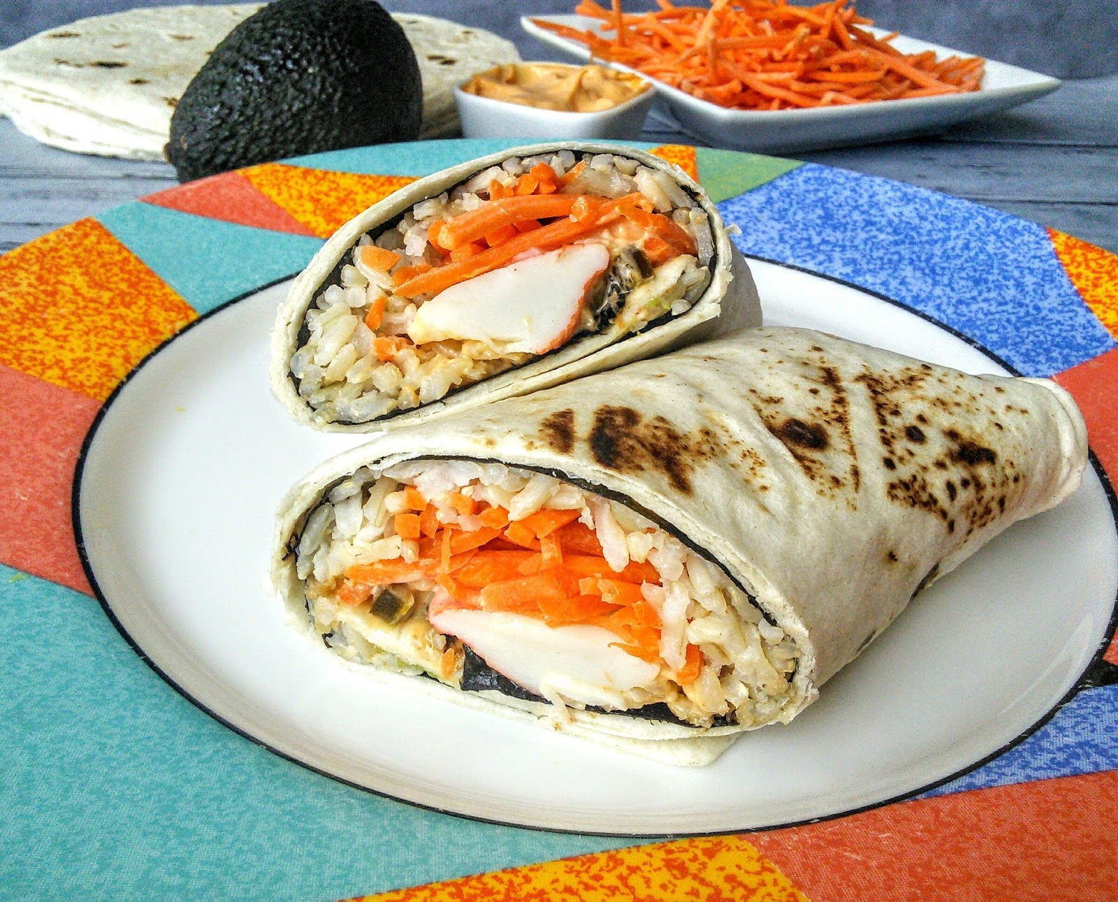 A filling burritostyle sushi that is so easy to make.