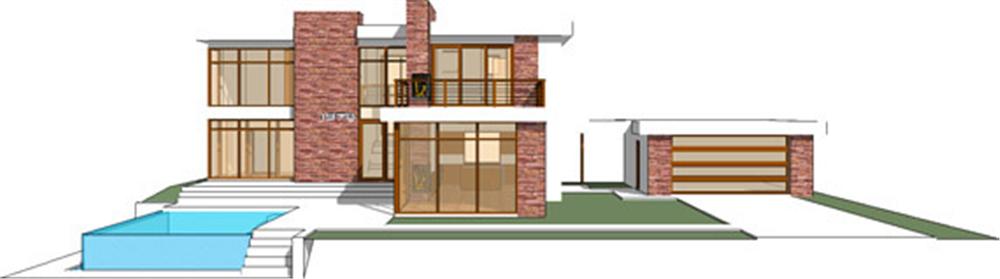 Planos Y Fachada De Casa Habitacion Moderna De 2 Niveles Proyectos De Casas