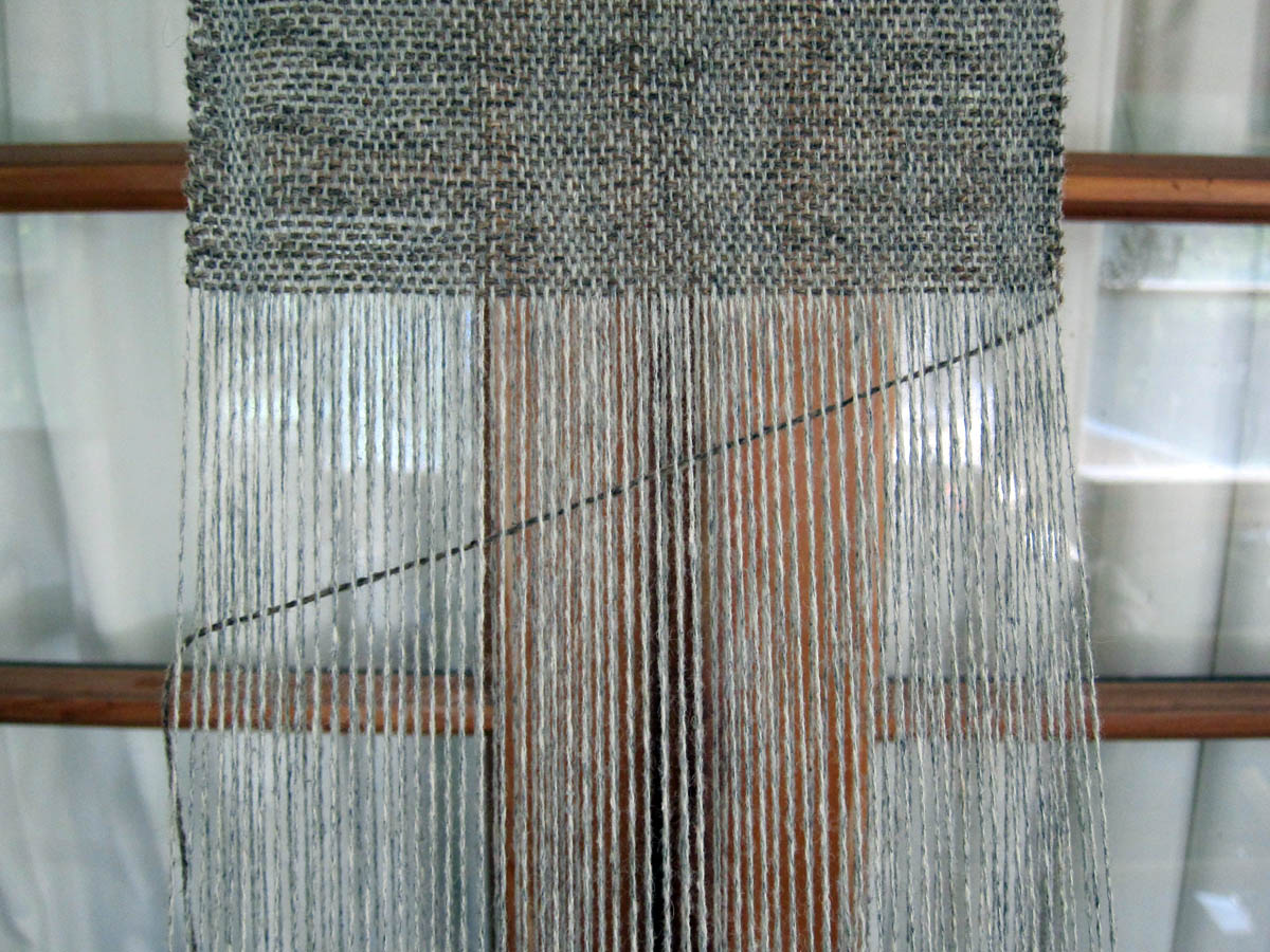 of Warp and Weft Plain weave fabric for a Hedeby wood handled bag