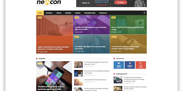Newcon template blogger seo responsive free