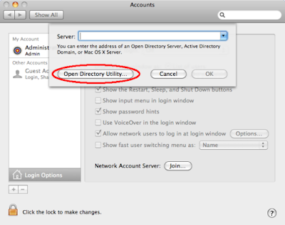 Open Directory utility if Unable to delete a user account from Mac