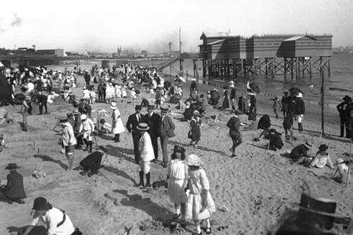 Playa Capurro en año 1920