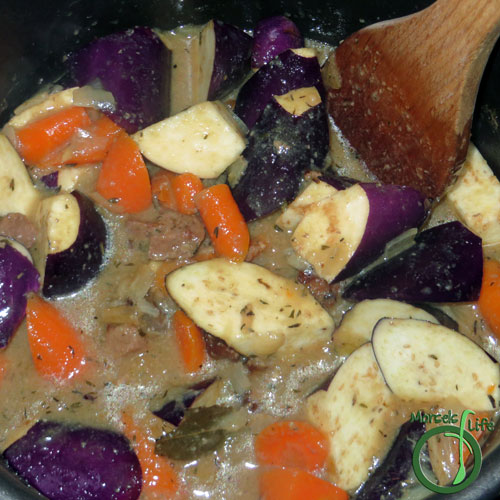 Morsels of Life - Slow Cooker Beef Eggplant Stew Step 6 - Stir in eggplant about 1-2 hours before mealtime (if not added in Step 5). Continue to cook in slow cooker until mealtime.