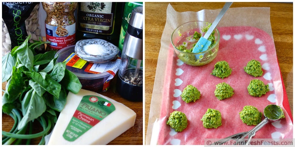 Garlic scapes, basil, parsley and pistachios combined in a traditional hummus base for a fresh Spring dip. Freeze the pesto to make this year round!