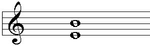 figura de um intervalo na pauta musical