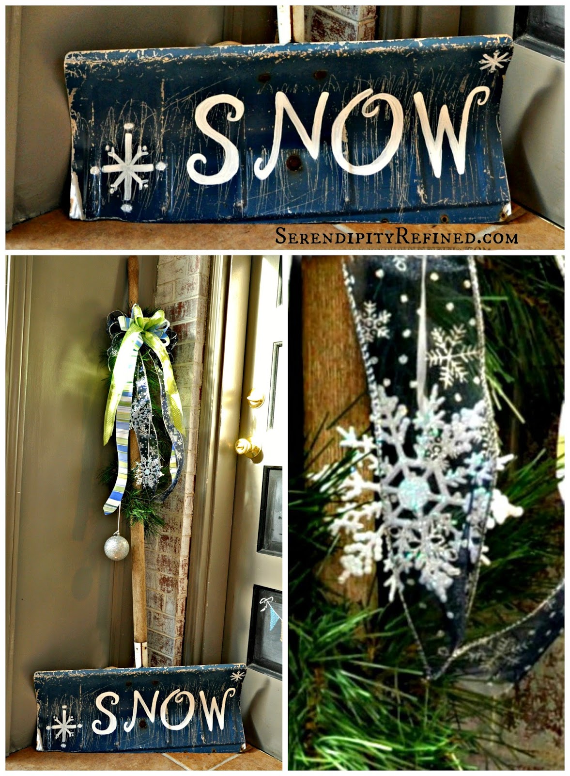 Serendipity Refined Blog Hand Painted Vintage Snow Shovels
