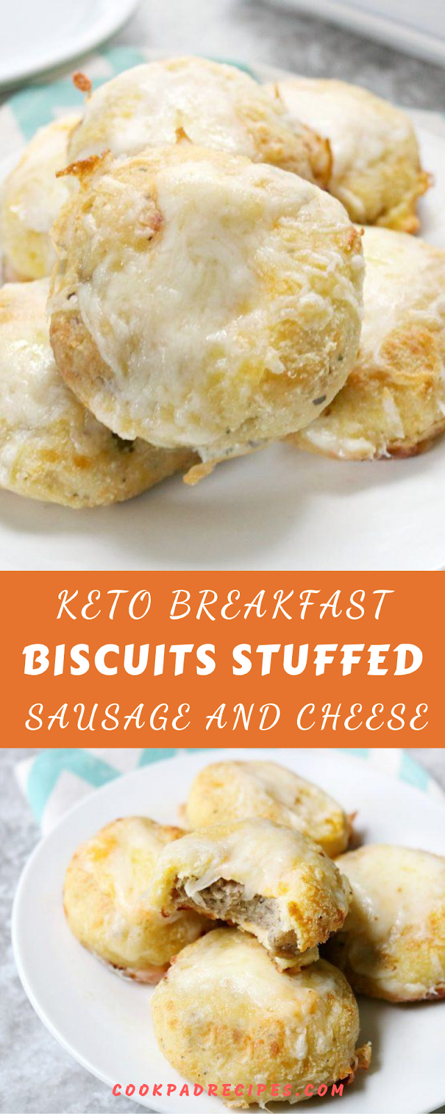 KETO BREAKFAST BISCUITS STUFFED WITH SAUSAGE AND CHEESE NURIZELIA FOODS