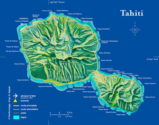 Tour Object: Tahiti island, which has many beautiful natural wealth