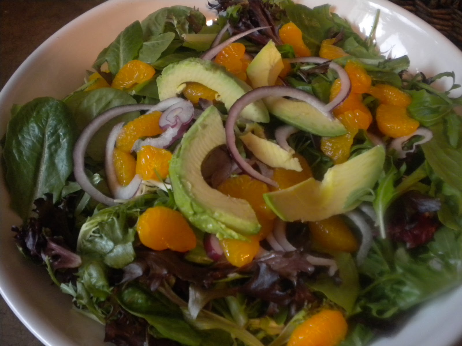 Cook Happy Mixed Spring Greens with AVOCADO & MANDARIN ORANGES