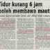 Tidur Kurang boleh membawa Maut