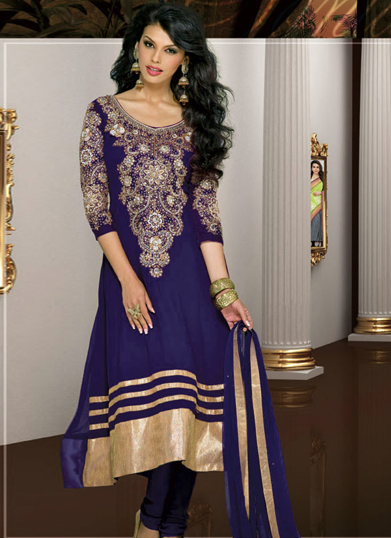 Karishma Kapoor in Designer Anarkali Suits by Natasha Couture missy