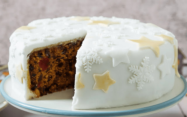 White Christmas cake