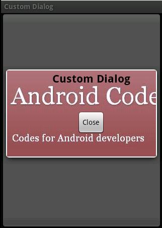 Android Codes: How to display Custom Dialog and designing a page ...