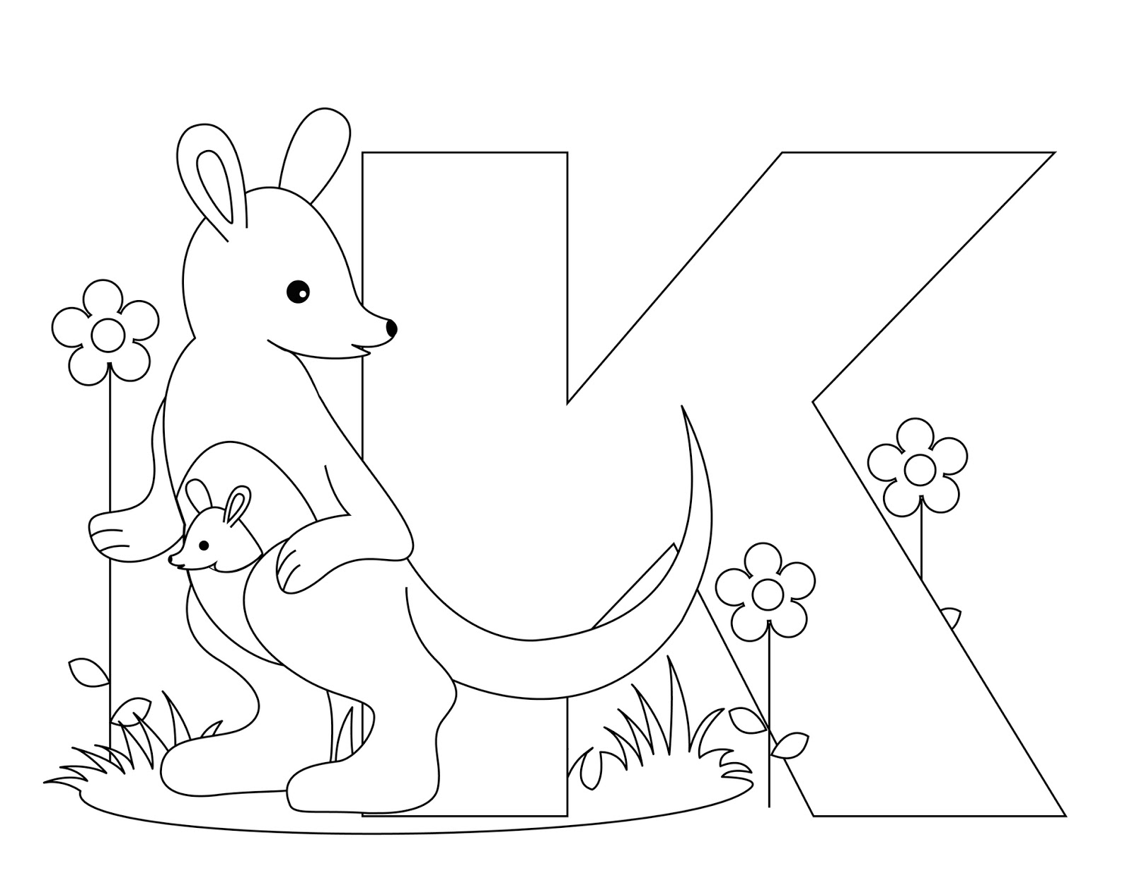 k coloring pages for kids - photo #19