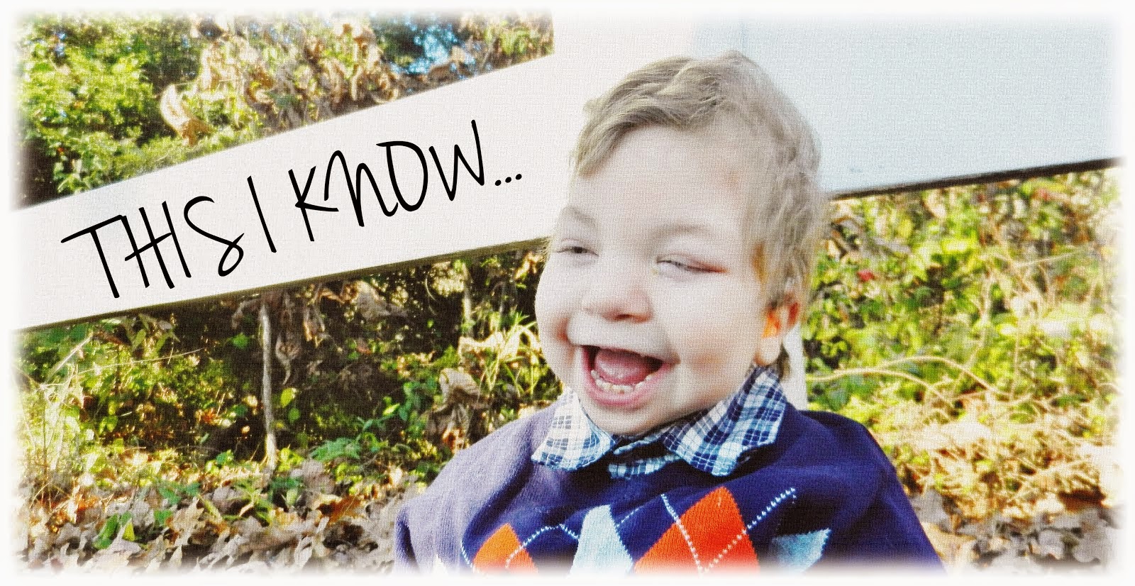 THIS I KNOW |  a mommy blog about our son with special needs