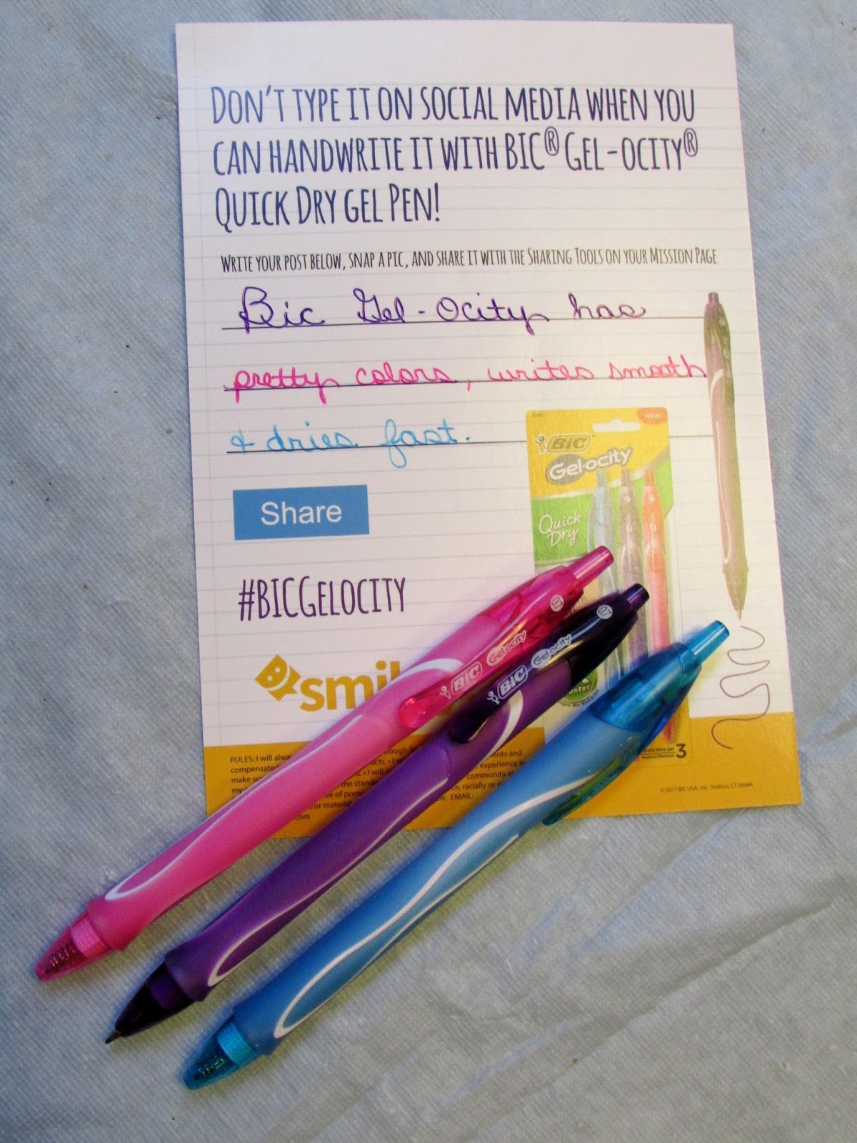 Heck Of A Bunch BIC® Gelocity® Quick Dry Gel Pens BICGelocity Review