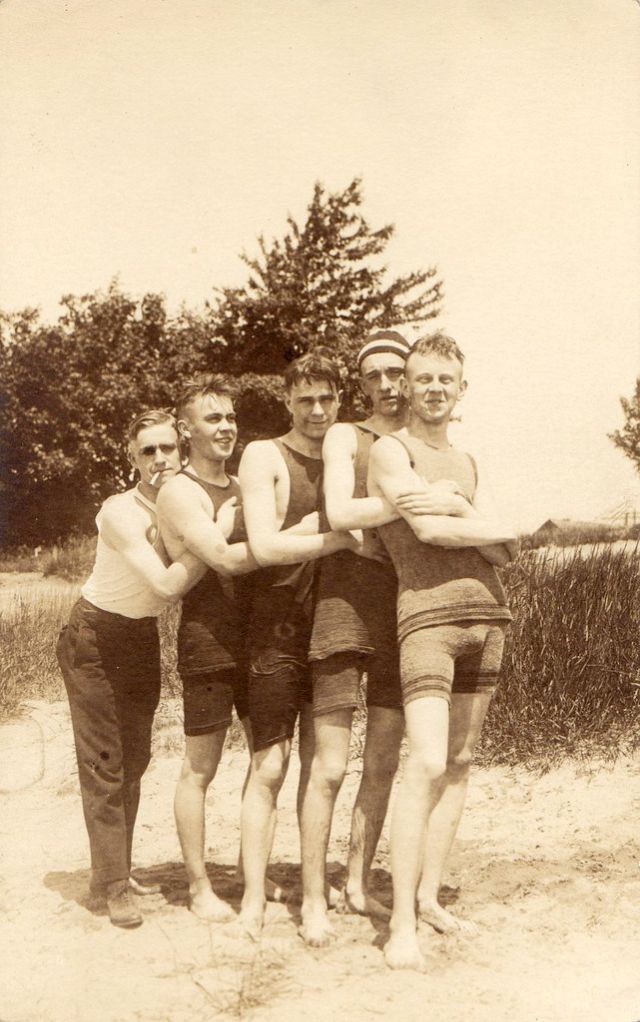 Edwardian Male Bathing Suit Styles 26 Funny Vintage Photos of Men in