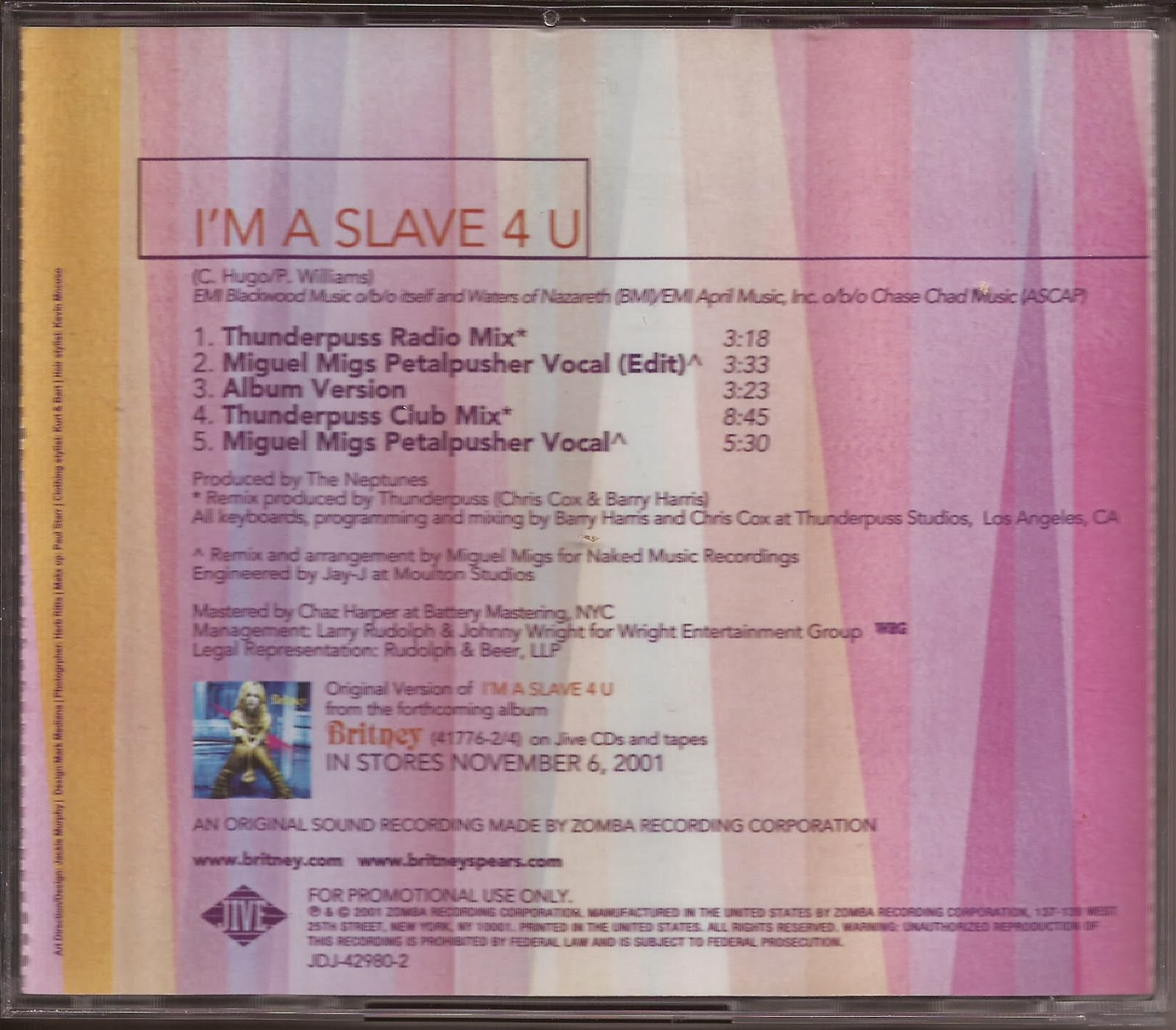 Mi Singles I`m a Slave 4 U