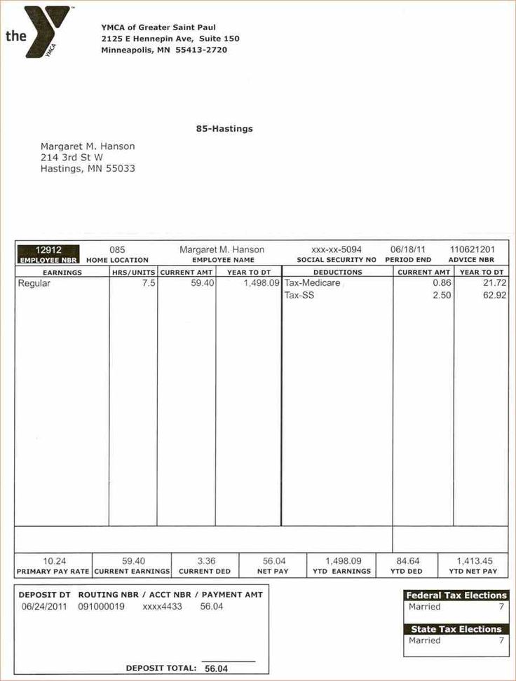 5 Printable Pay Stub Templates in Word Format