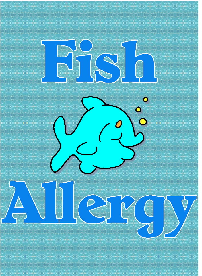 Free Posters and Signs Fish Allergy