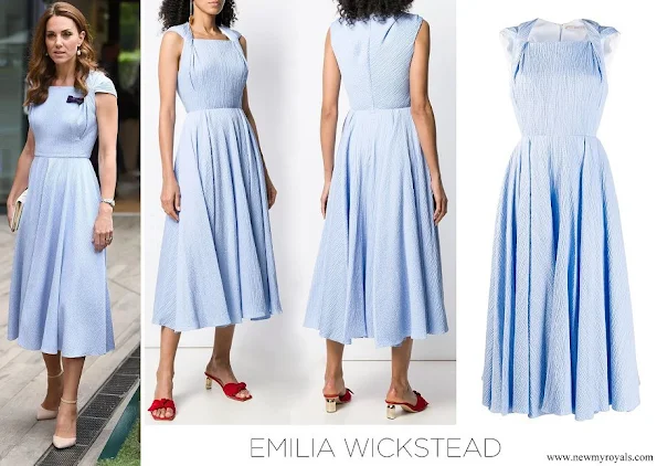 Kate Middleton wore Emilia Wickstead Jordin Dress in Baby Blue