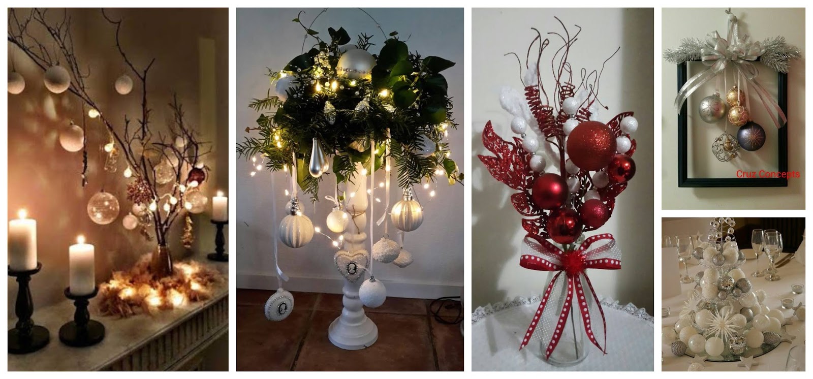 13 Ideas de cómo hacer arreglos navideños con esferas ~ Mimundomanual