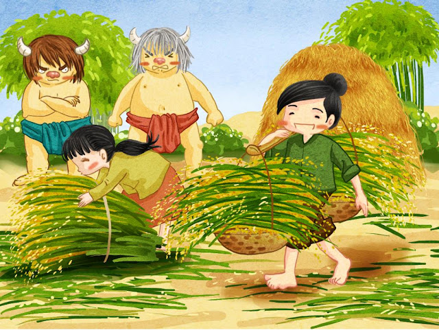 Sự tích cây nêu - trồng lúa