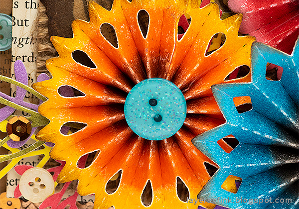 Layers of ink - Rosette Wall-hanger Tutorial by Anna-Karin Evaldsson