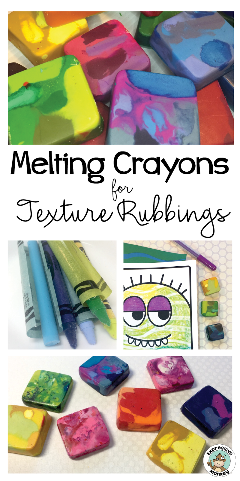 Melting Crayons DIY Expressive Monkey