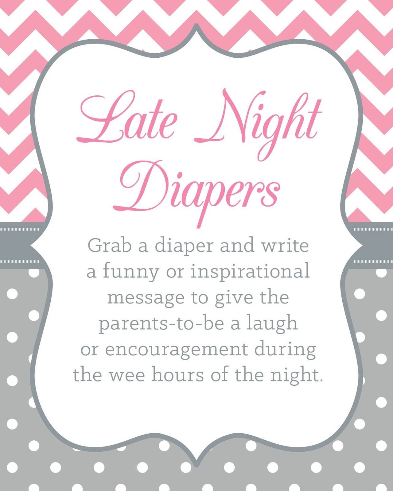 Late Night Diaper Notes Free Printable