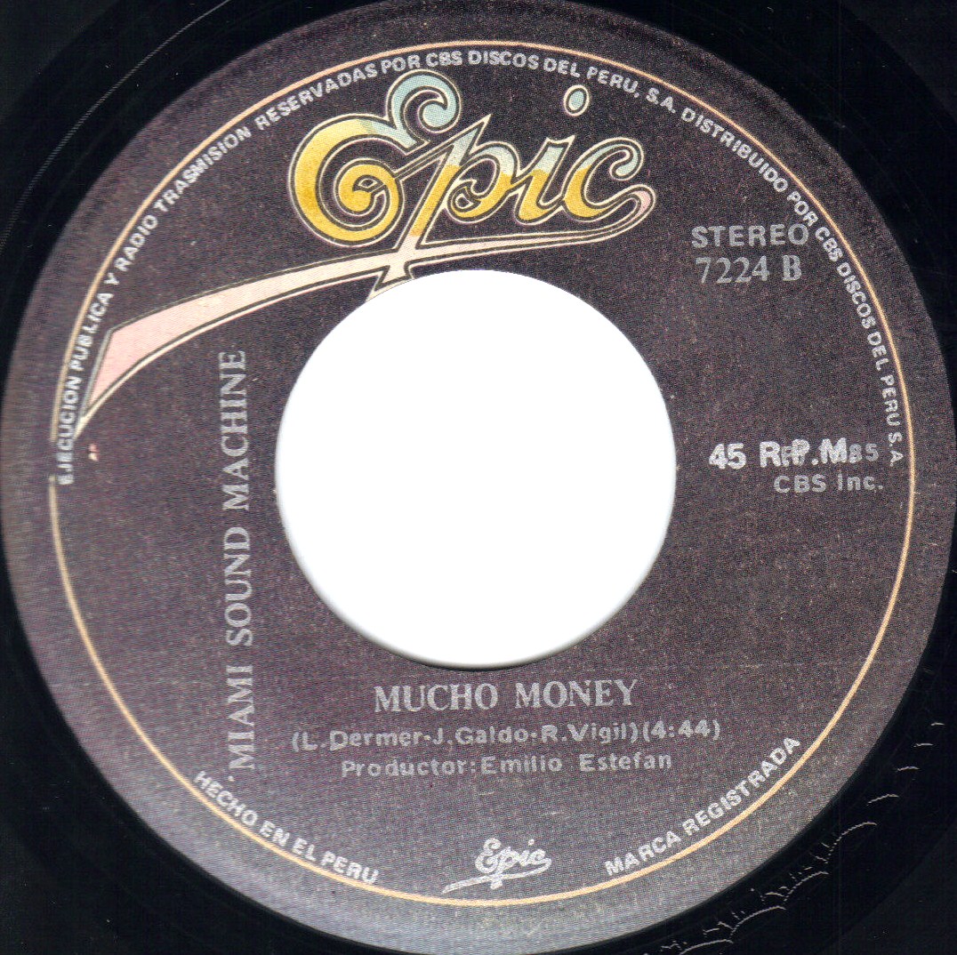 Peruvian 45s MIAMI SOUND MACHINE Conga Mucho Money Epic