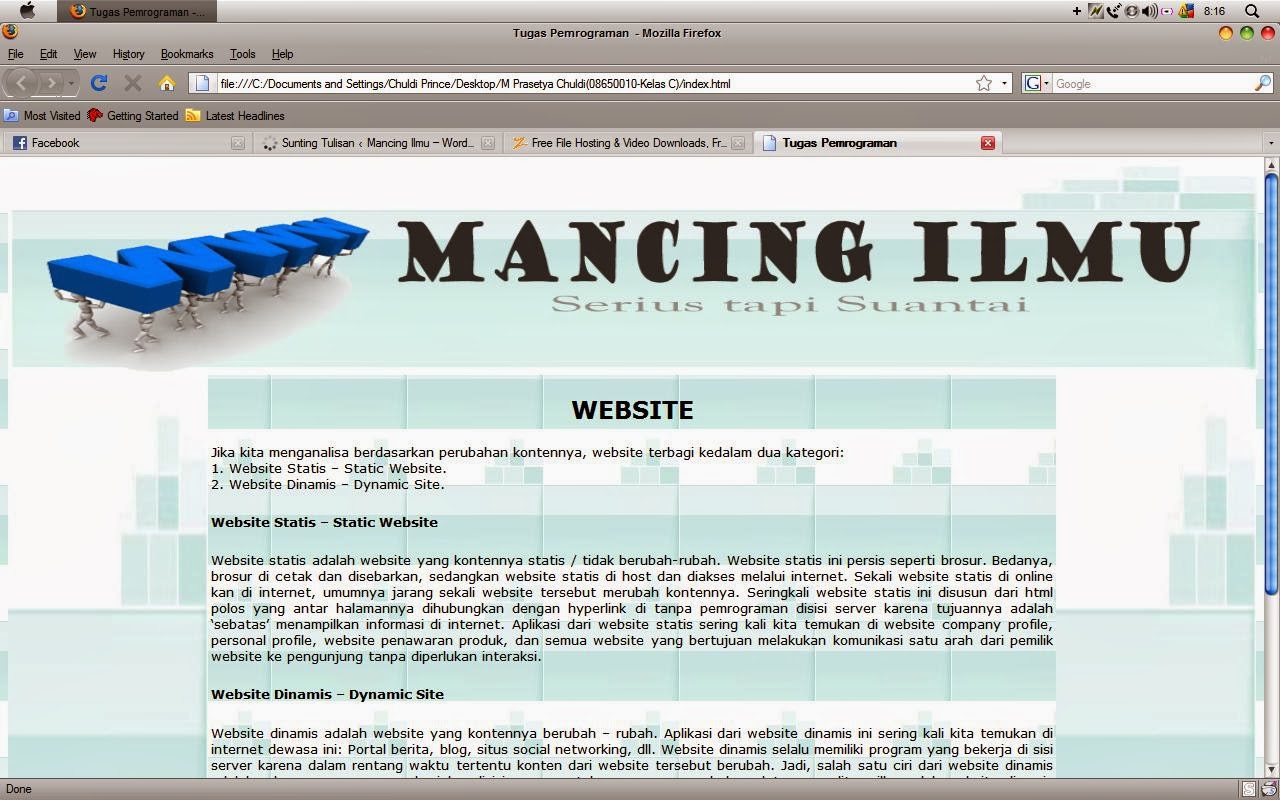 Website Statis dan Dinamis Gambar Web Statis dan Dinamis