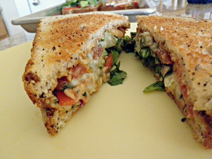 oh whimsical me (Double) Toasted Vegetarian Mediterranean Sandwich