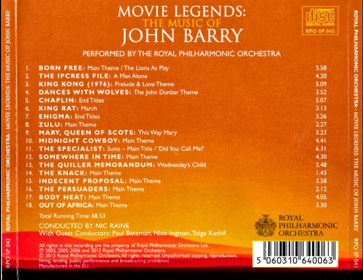 Mi Música Clásica Movie Legends The Music of John Barrys Royal
