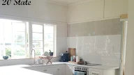 White U Shaped Kitchen