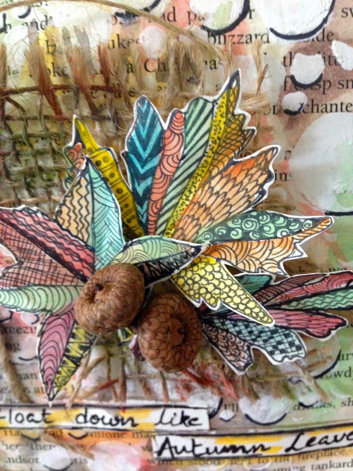 Butterflies N' Buttons float down like Autumn leaves.